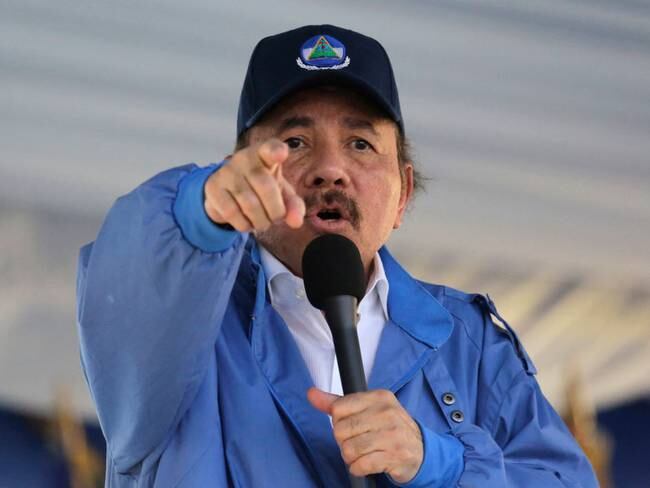 Nicaraguan President Daniel Ortega, speaks to supporters during a rally marking the 40th Anniversary of the National Palace&#039;s takeover by the Sandinista guerrillas prior to the triumph of the revolution, in Managua on August 22, 2018. (Photo by INTI OCON / AFP) (Photo by INTI OCON/AFP via Getty Images)