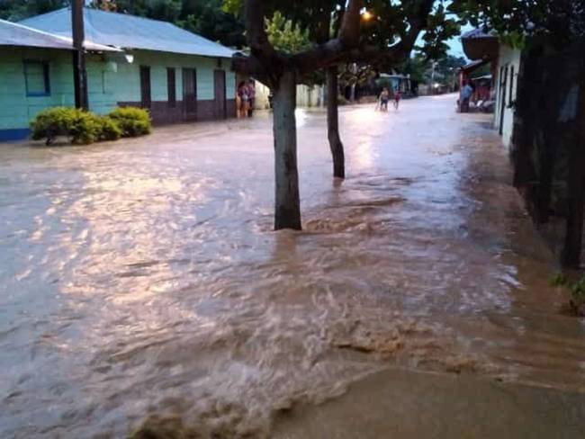 Inundaciones en Guasimal. Foto: cortesía comunidad de Guasimal.