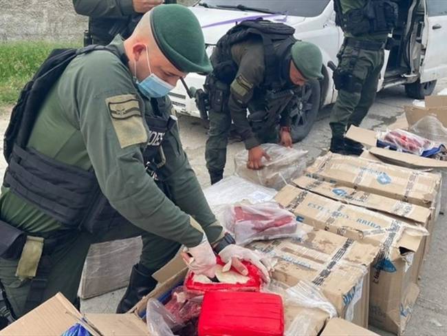 Mas de 200 kilos de cocaina fueron incautados en San Andrés. Foto: Colprensa