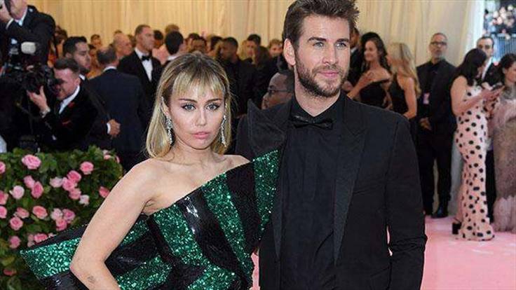 Miley Cyrus y Liam Hemsworth. Foto: Reuters
