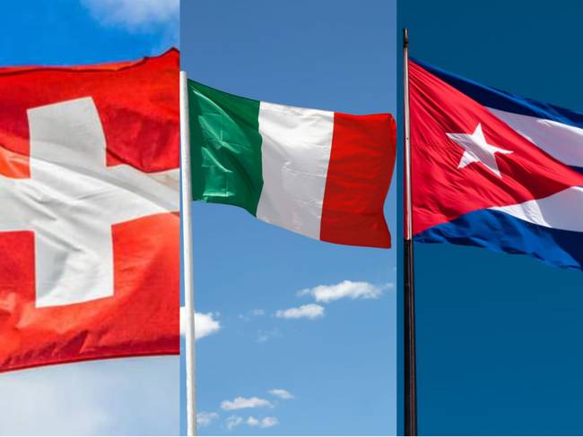 Suiza, Italia y Cuba. Foto: Getty Images