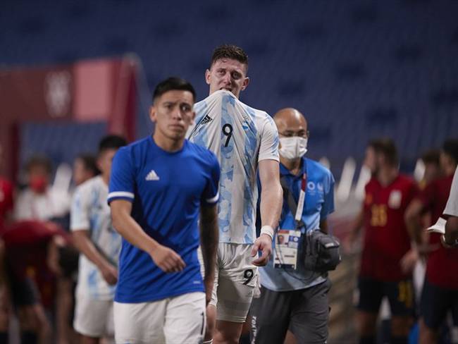 Eliminación de la selección Argentina de fútbol de los Juegos Olímpicos de Tokio 2020. Foto: Berengui/DeFodi Images via Getty Images