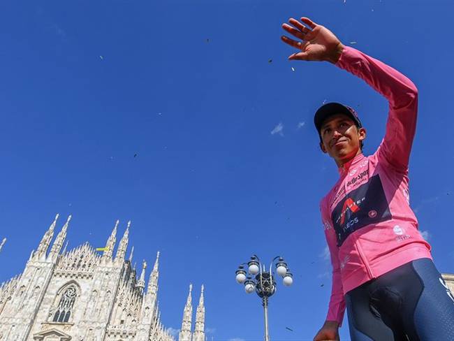 Egan Bernal, líder del Giro de Italia 2021. Foto: Stuart Franklin/Getty Images