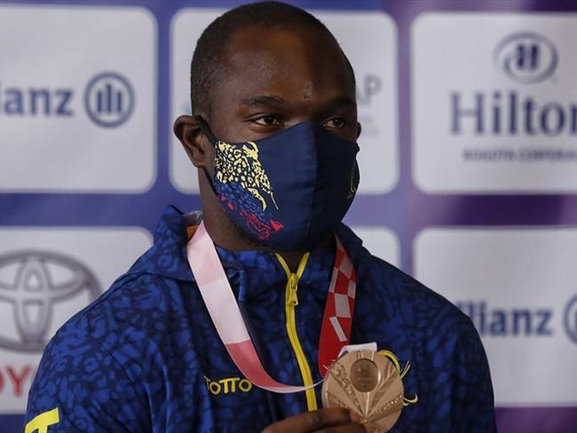 Luis Lucumi es un deportista paralímpico ganador de medalla de bronce en lanzamiento de jabalina en Tokio 2020. Foto: Colprensa - Camila Díaz