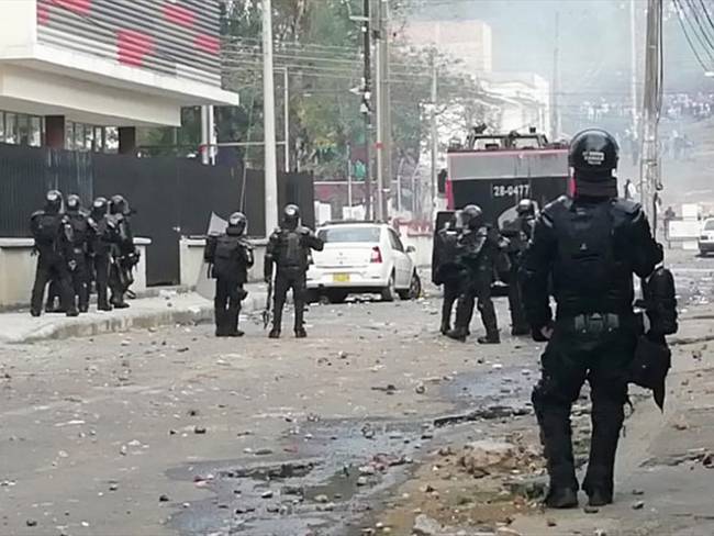 En la reciente protesta realizada en la capital del Cauca se registraron disturbios . Foto: Cortesía Javier Astaiza