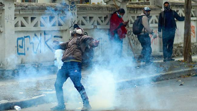 Protestas en Ecuador. (Photo by Veronica LOMBEIDA / AFP) (Photo by VERONICA LOMBEIDA/AFP via Getty Images)