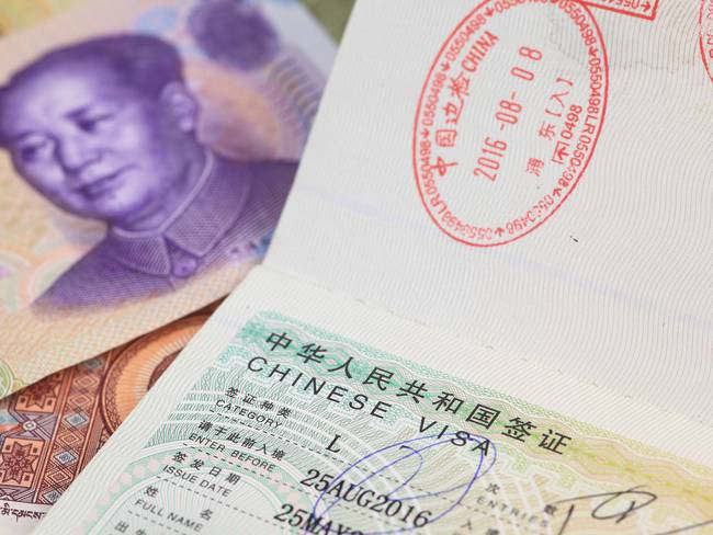 Imagen de referencia visa de China. Foto: GettyImages.