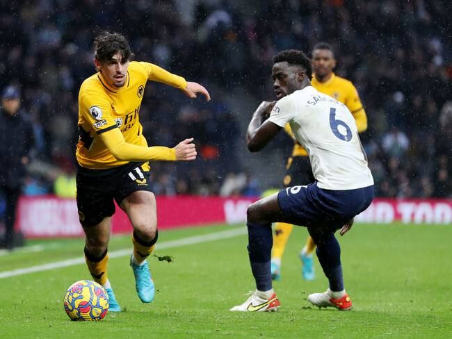 Davinson Sanchez del Tottenham en partido contra Wolverhampton (Photo by Jack Thomas - WWFC/Wolves via Getty Images)
