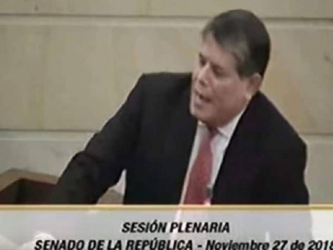 Antonio Luis Zabaraín, senador del partido Cambio Radical. Foto: Captura del video del debate en el Senado