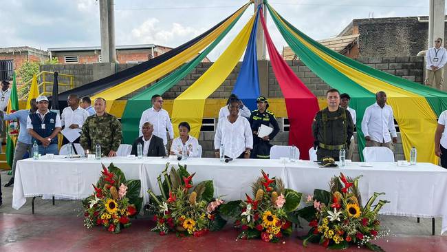 Francia Márquez, vicepresidenta de Colombia llegó al municipio de Guachené, Cauca. Crédito: Vicepresidencia de Colombia. 