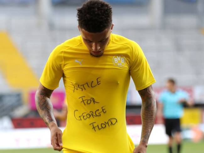 Jadon Sancho, del Borussia Dortmund, pidió justicia para George Floyd. Foto: Getty Images