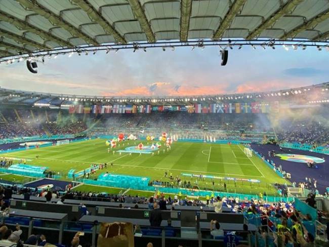 Partido inaugural en el Estadio Olímpico de Roma entre Italia y Turquía. Foto: Getty Images