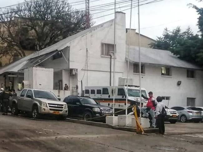 Un elemento de poca capacidad que se detonó cerca a la base de policía. Crédito: Red de Apoyo Cauca.