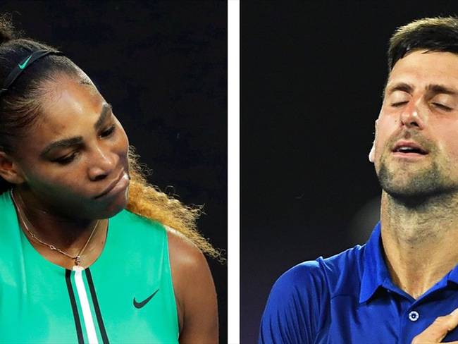 Novak Djokovic y la leyenda Serena Williams sellaron el pase para los cuartos de final del Abierto de Australia. Foto: Agencia EFE