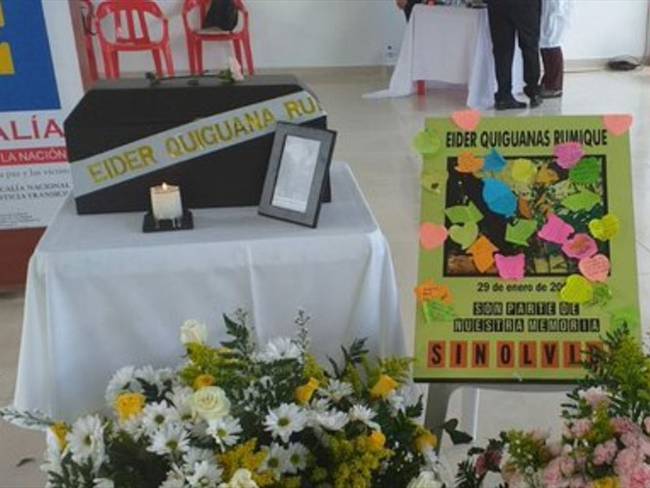 Se entregaron los restos de Eider Quiguanas Rumique a su familia, después de aproximadamente 20 años en los que tuvo condición de desaparecido. Foto: Colectivo Orlando Fals Borda