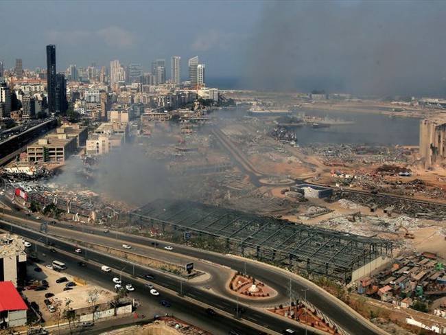 El pasado 4 de agosto se registraron fuertes explosiones en Beirut, capital del Líbano. Foto: Getty/  Marwan Naamani.