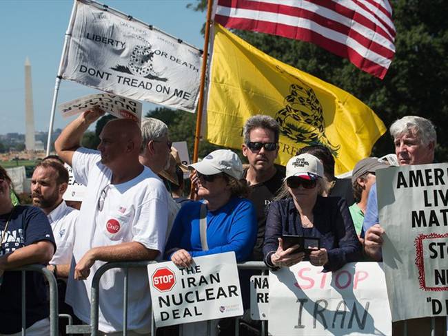 Protestas por acuerdos nucleares con Irán- Referencia. Foto: Getty Images