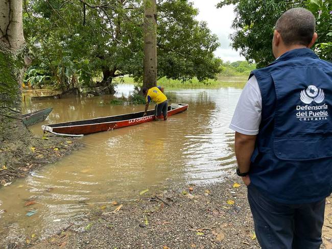 Cuestionan accionar de las autoridades en medio de las inundaciones en Córdoba. Foto: cortesía Defensoría del Pueblo.