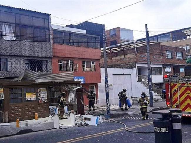 Explosión dentro de un expendio de Gas Licuado de Petróleo. Foto: Cortesía Bomberos de Bogotá