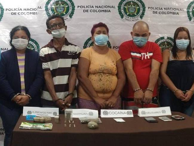 Los señalados habrían intimidado a sus victimas para presionar el pago de las extorsiones. Foto: Cortesía, Policía Metropolitana de Barranquilla.