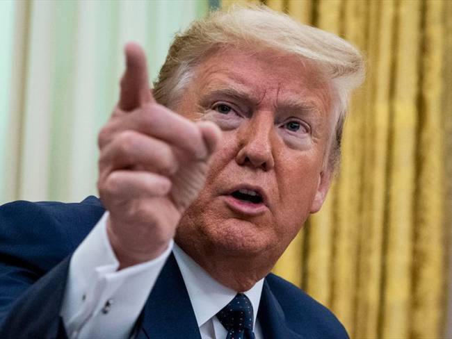 Donald Trump anuncia la ruptura de relaciones entre Estados Unidos y la OMS. Foto: Getty Images