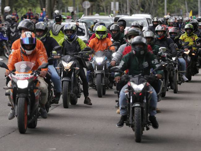 Protestas motociclistas. Foto: Colprensa.