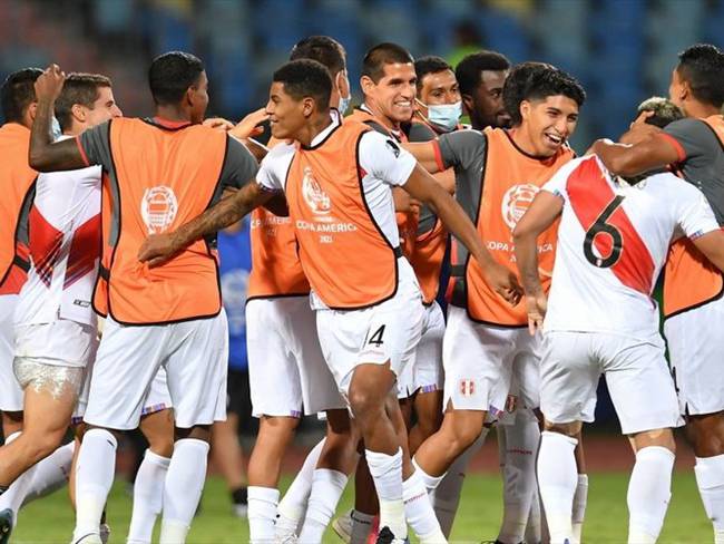 Perú celebra su clasificación a semifinales de la Copa América. Foto: Getty Images