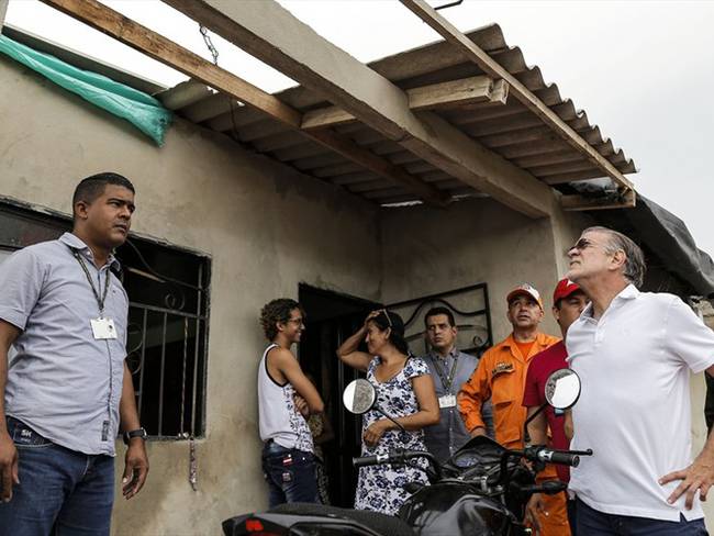 La calamidad pública ayudará a atender las afectaciones del vendaval a 1.200 viviendas y 6.000 personas en 11 municipios del Atlántico. Foto: Gobernación del Atlántico