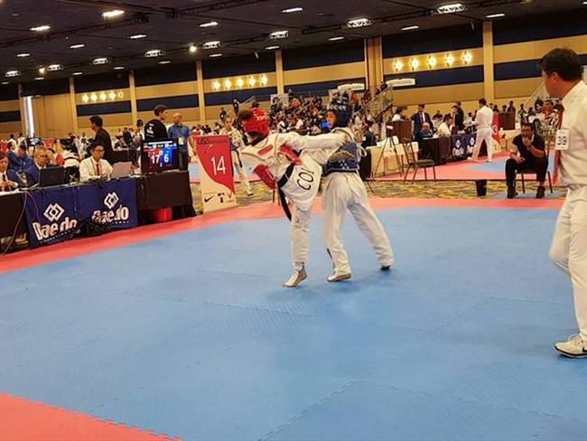 Andrea Ramírez, oro en el Open Mundial de Taekwondo, habla en Deportes W. Foto: Andrea Ramirez