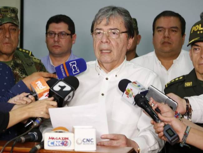 El ministro de Defensa, Carlos Holmes Trujillo, lideró un consejo de seguridad para analizar los hechos ocurridos en las últimas horas. Foto: Gobernación del Cauca