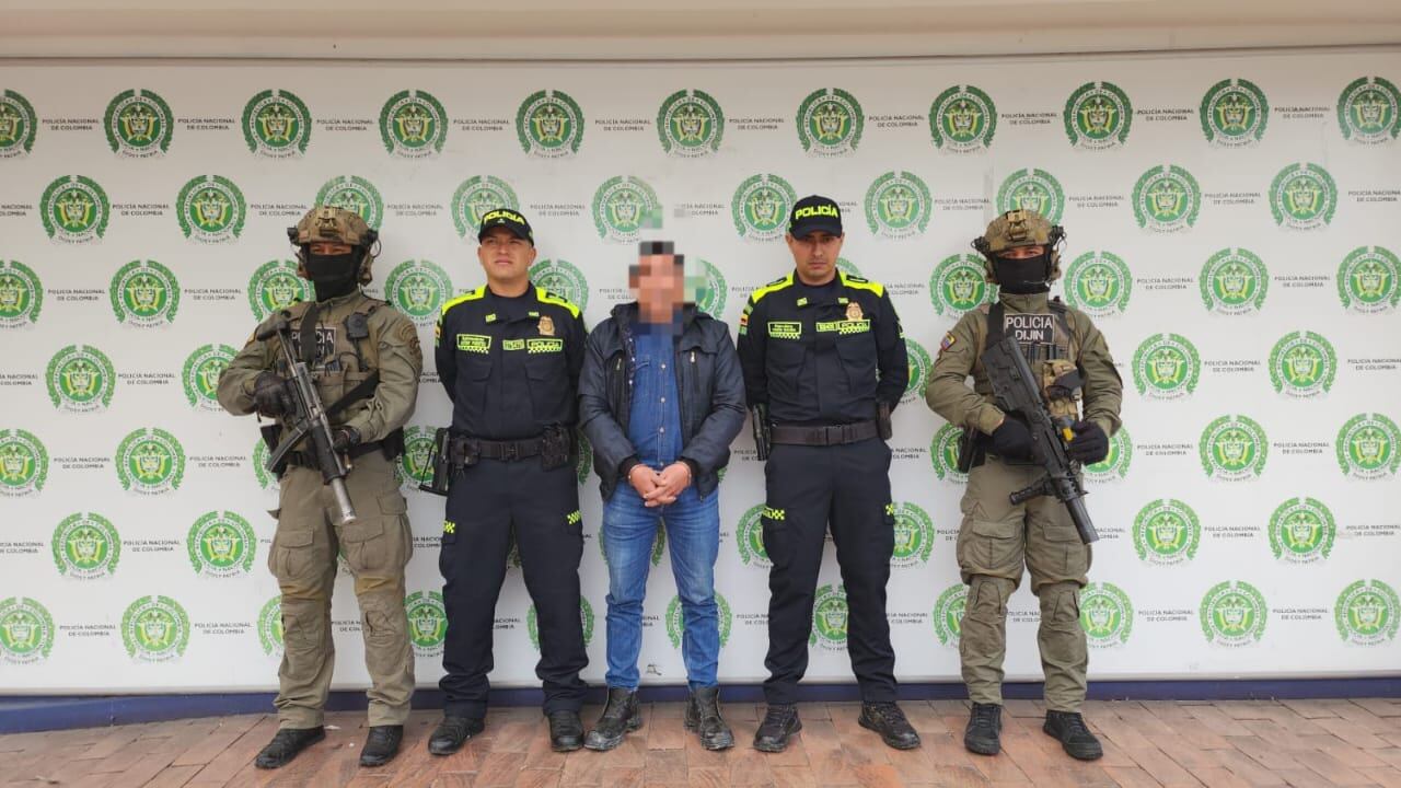 Capturan a alias 'El ingeniero'. Foto: cortesía fuerza pública.