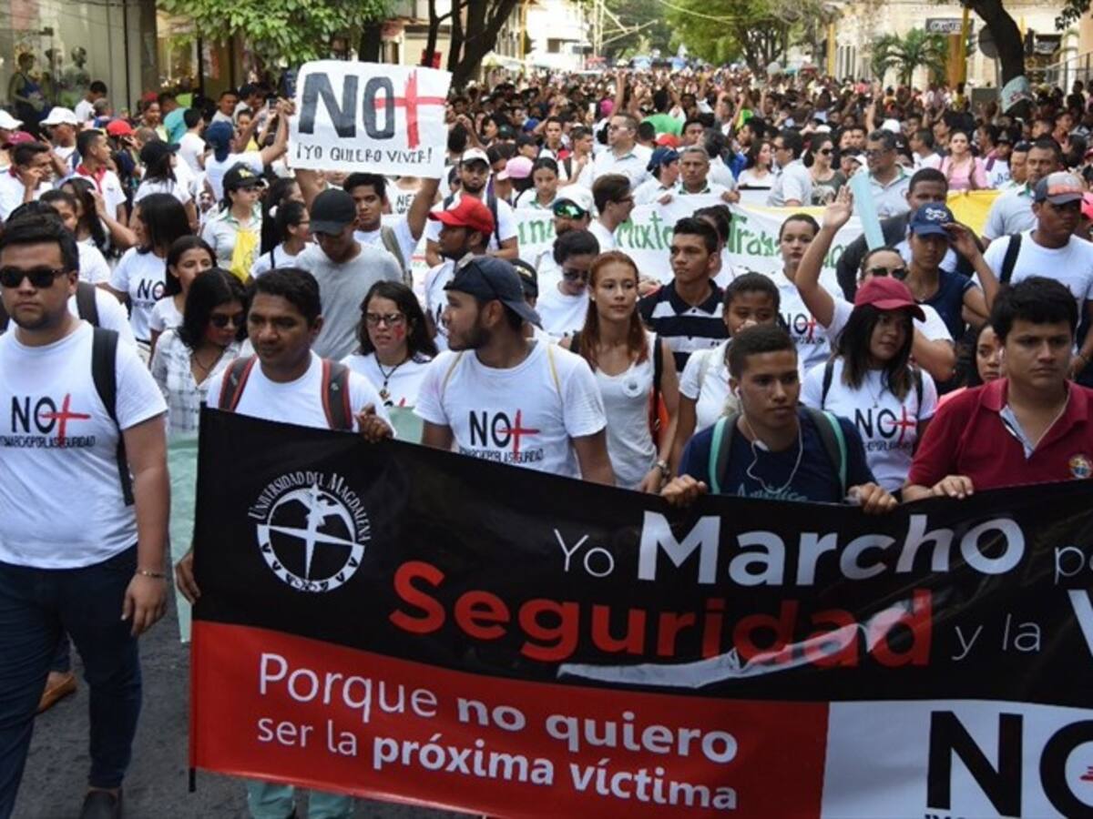 Estudiantes universitarios de Santa Marta dijeron: “No más atracos”