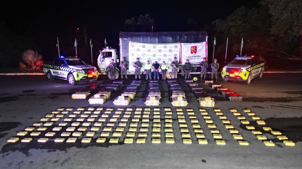 Autoridades incautaron 2.3 toneladas de marihuana y capturaron a una persona en Huila