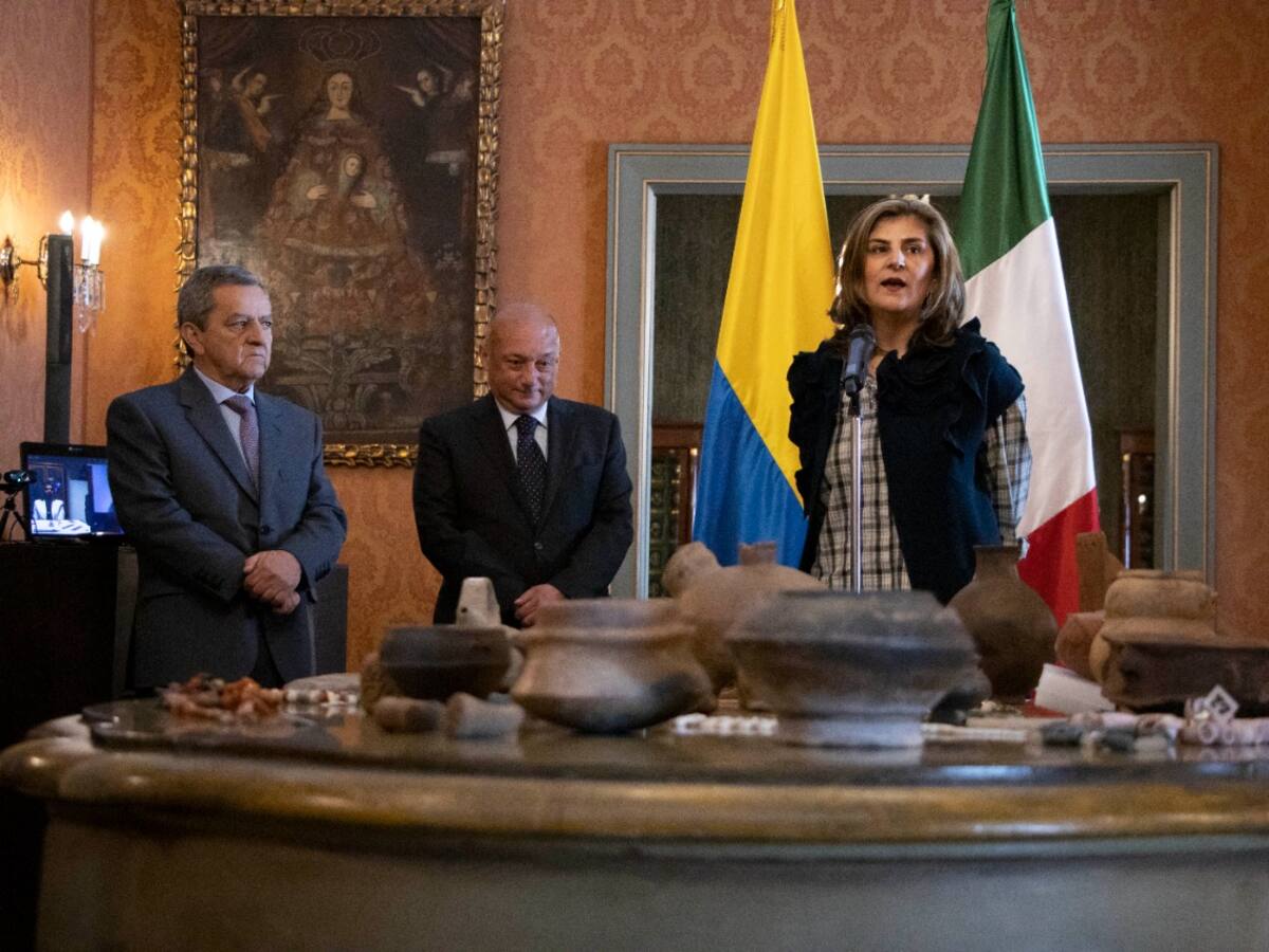 Retornan a Colombia 180 piezas de patrimonio arqueológico que estaban en Italia