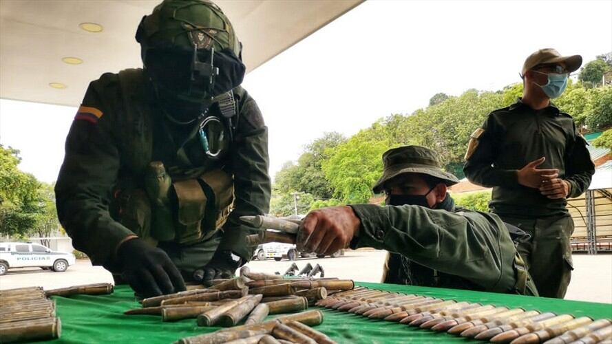 Policía incautó munición a los ‘Pelusos’ para atentar contra la fuerza pública. Foto: Cortesía