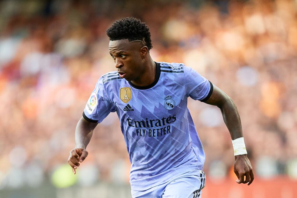 Vinicius Junior en partido del Real Madrid. Foto: David Aliaga /Getty