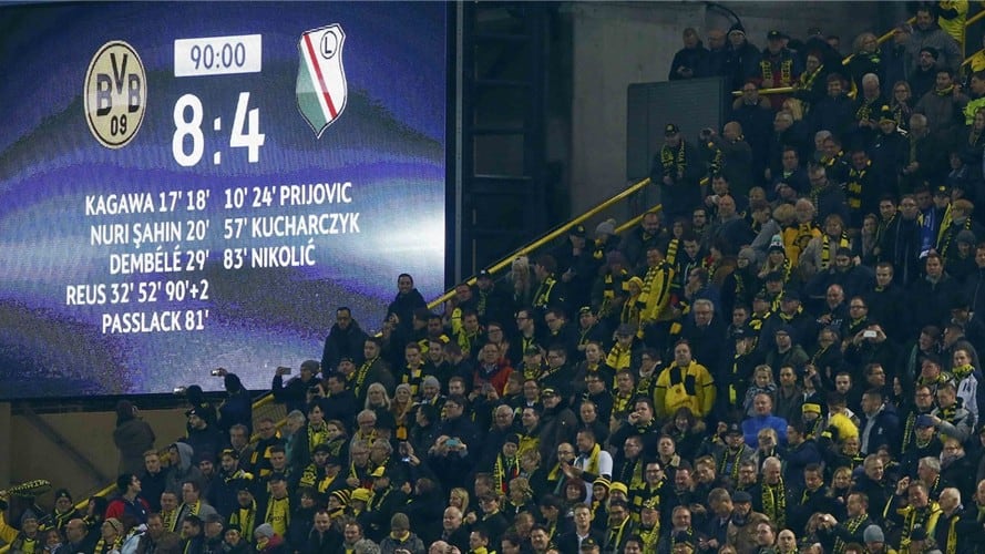 Borussia Dortmund vs. Legia. Foto: Agencia Reuters