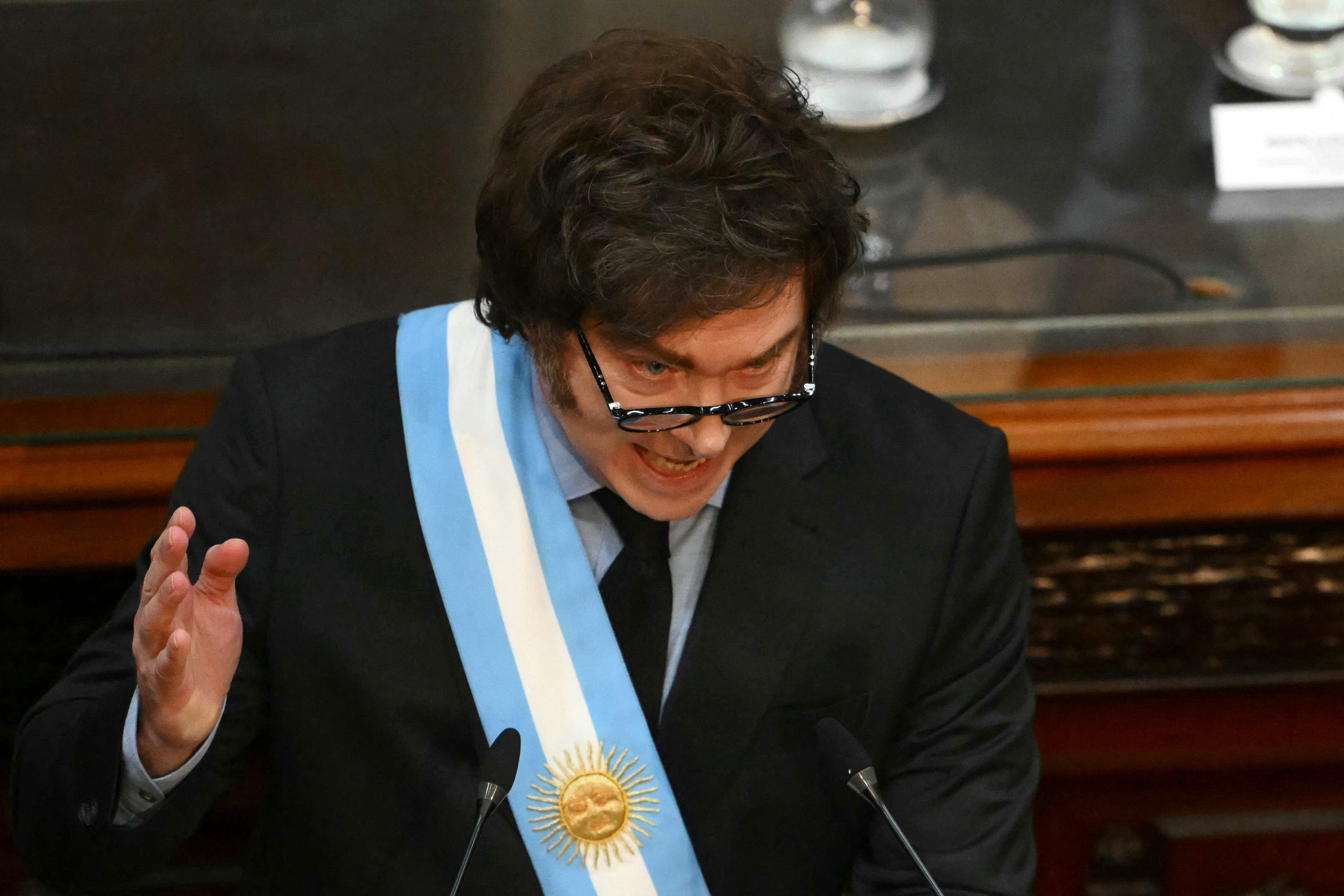 Javier Milei. FOTO: LUIS ROBAYO/AFP via Getty Images.