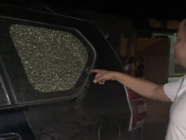 Precandidato a la alcaldía de Santa Ana, Magdalena atacado a piedras