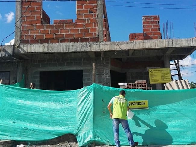 Sellan construcciones ilegales en Montería. Foto: Prensa Secretaría de Planeación de Montería