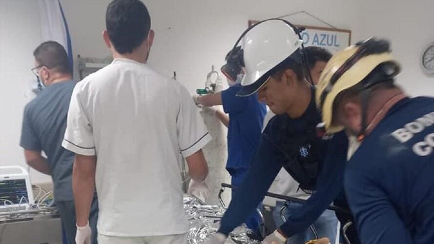 Varios accidentes mineros se han presentado en menos de 24 horas en Caldas. Foto: Tomada del Facebook de Bomberos de Marmato.