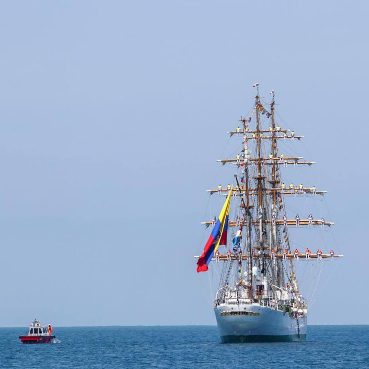Buque Escuela ARC Gloria zarpó a crucero internacional por primera vez desde Santa Marta