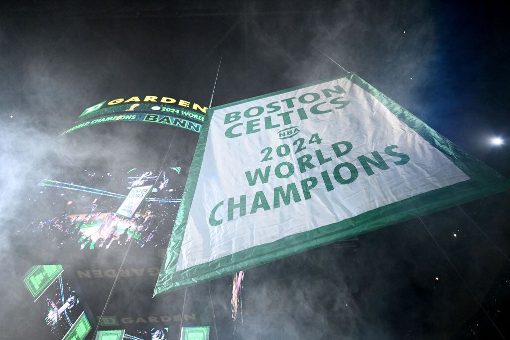 Titulo de campeones de los Celtics en el Garden. I Foto: Brian Fluharty/Getty Images.