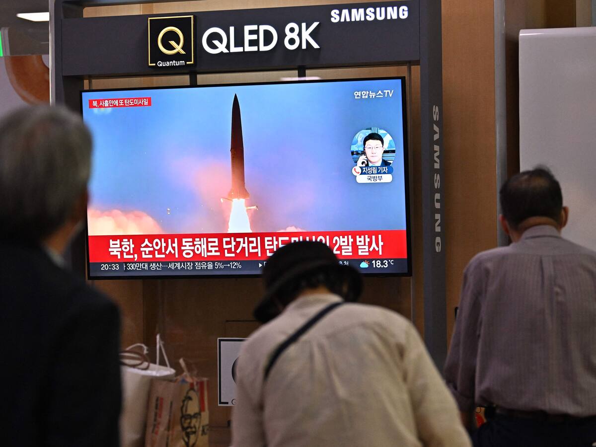 Corea del Norte disparó dos misiles balísticos al mar de Japón