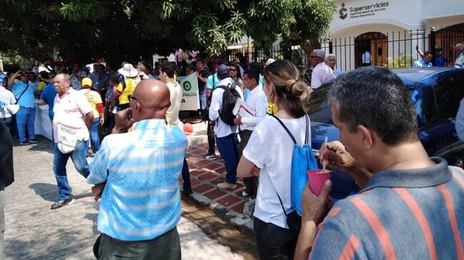 Con protesta rechazan “Tarifazo” de Electricaribe. Foto: Cortesía: Noman Alarcón.