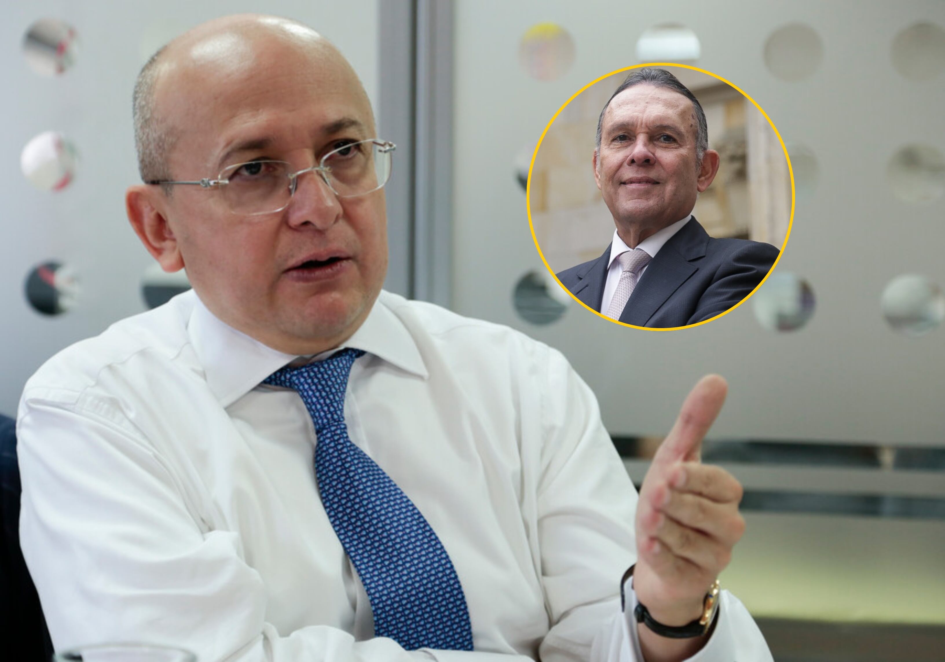 El ministro de Justicia, Eduardo Montealegre, y el presidente del Senado, Efraín Cepeda. Fotos: Colprensa