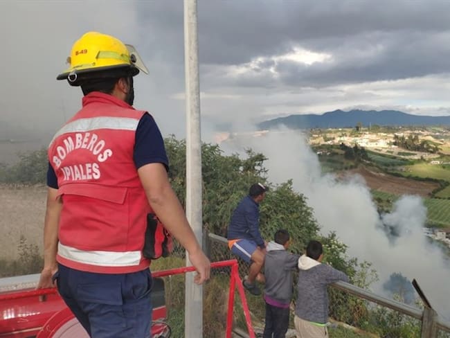 Incendio en Ipiales. Foto: La Wcon Julio Sánchez Cristo