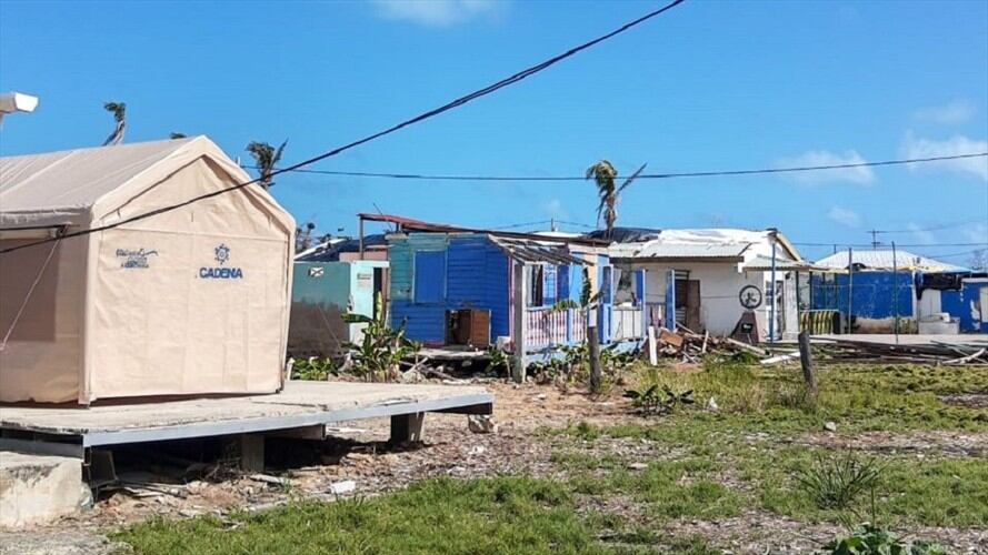 La comunidad raizal denuncia que no se ha iniciado la reconstrucción de la isla y las viviendas afectadas siguen sin techo. . Foto: Cortesía