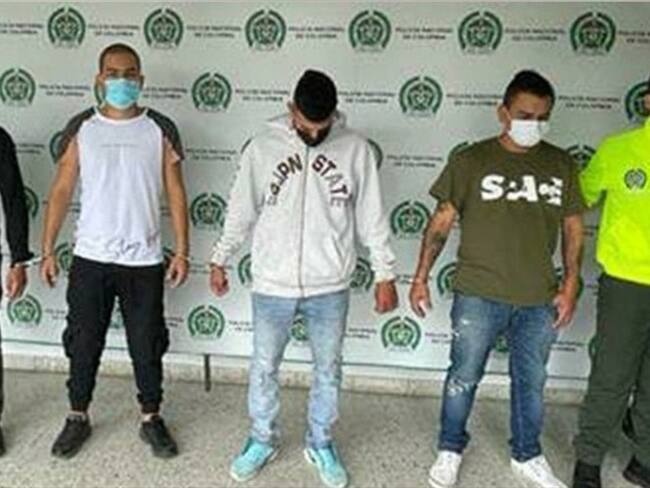Los individuos fueron detenidos en medio de las investigaciones de la Fiscalía y la Policía . Foto: Policía Nacional