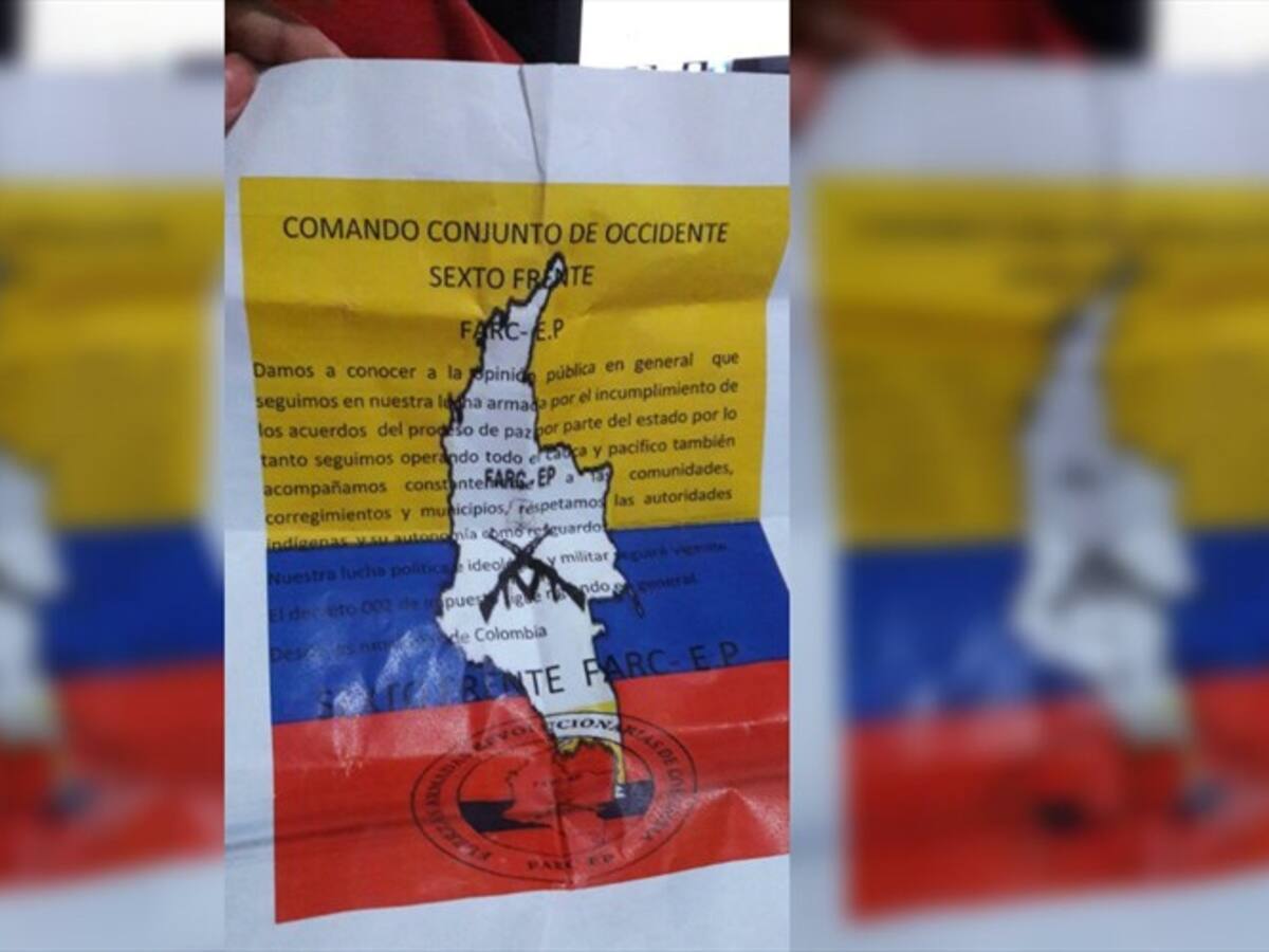 Temor por panfleto que amenaza a comunidad de Suárez, Cauca